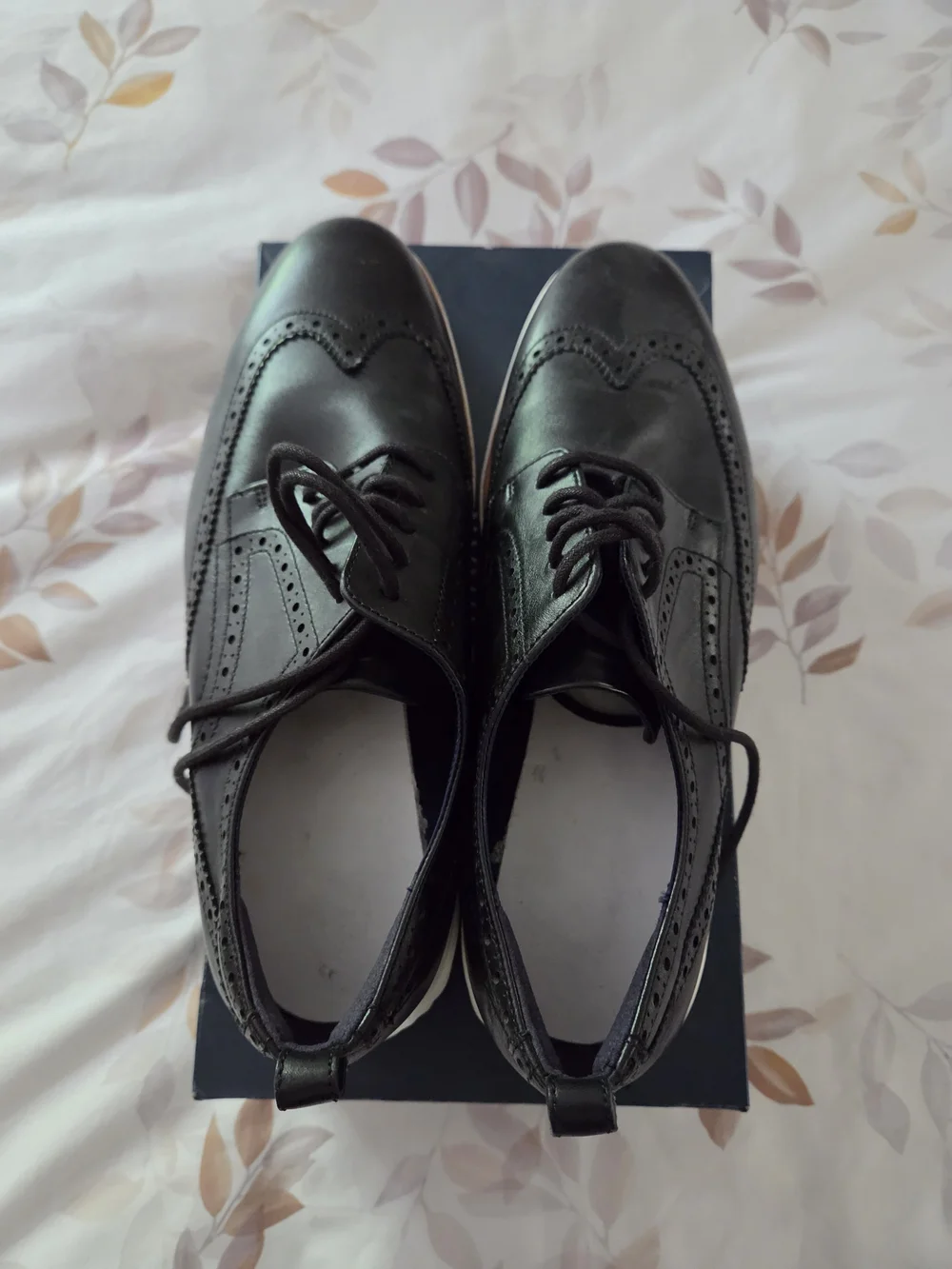 Cole Haan Men's Black and White Casual Oxfords